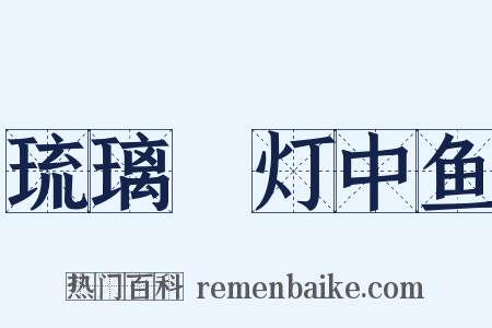 琉璃砲灯中鱼是什么意思的图片